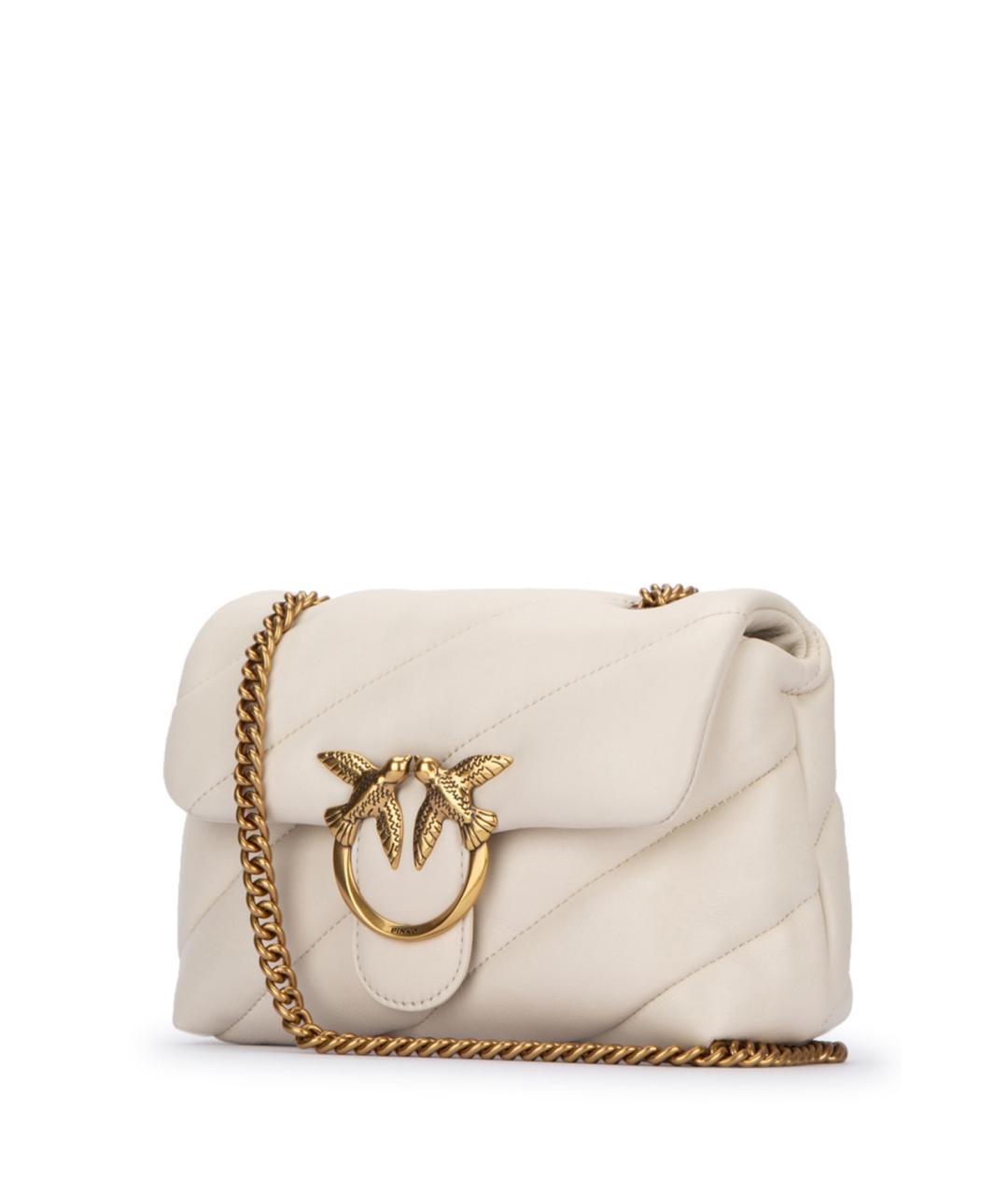 PINKO Белая кожаная сумка через плечо, фото 2