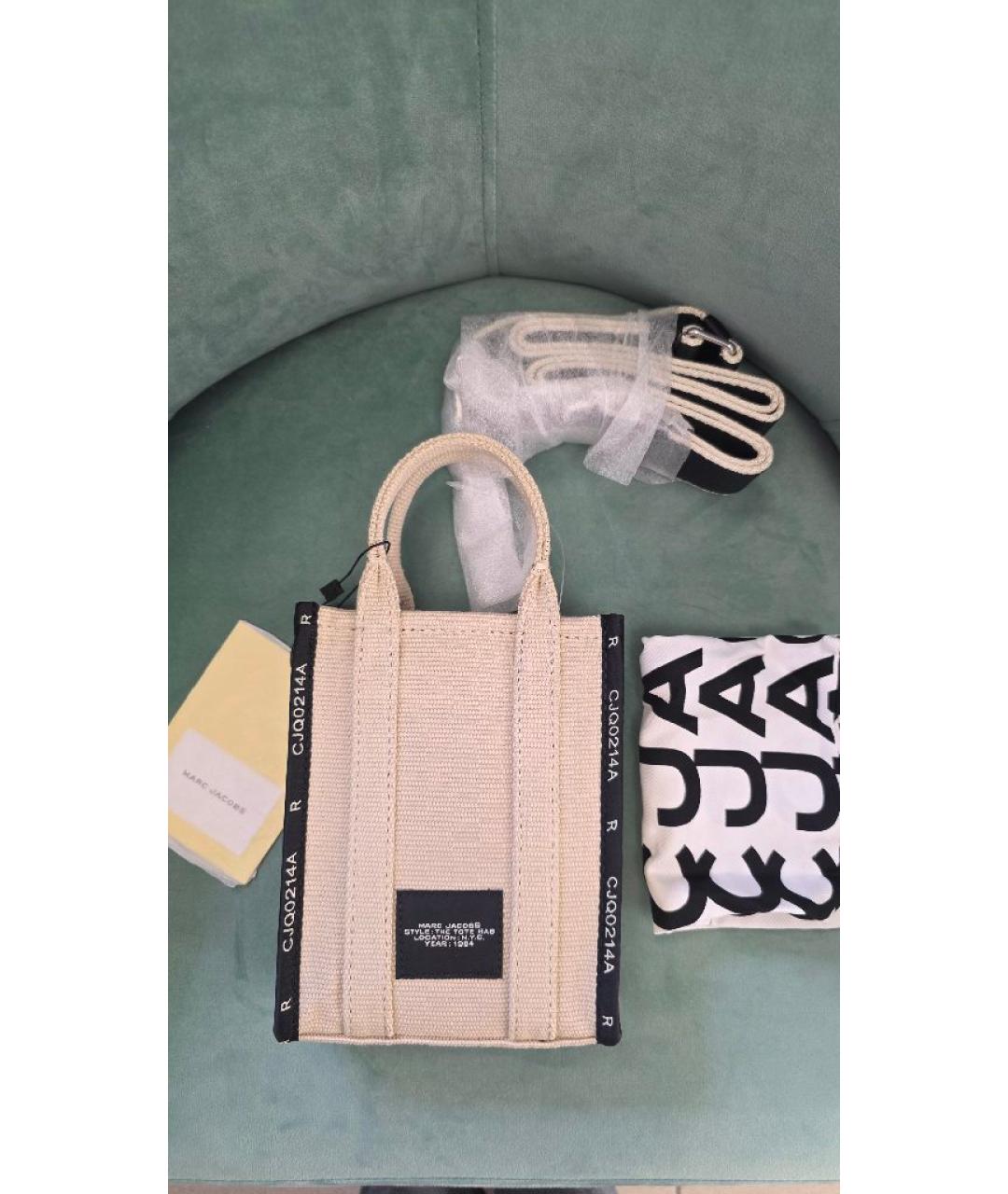 MARC JACOBS Бежевая тканевая сумка через плечо, фото 6