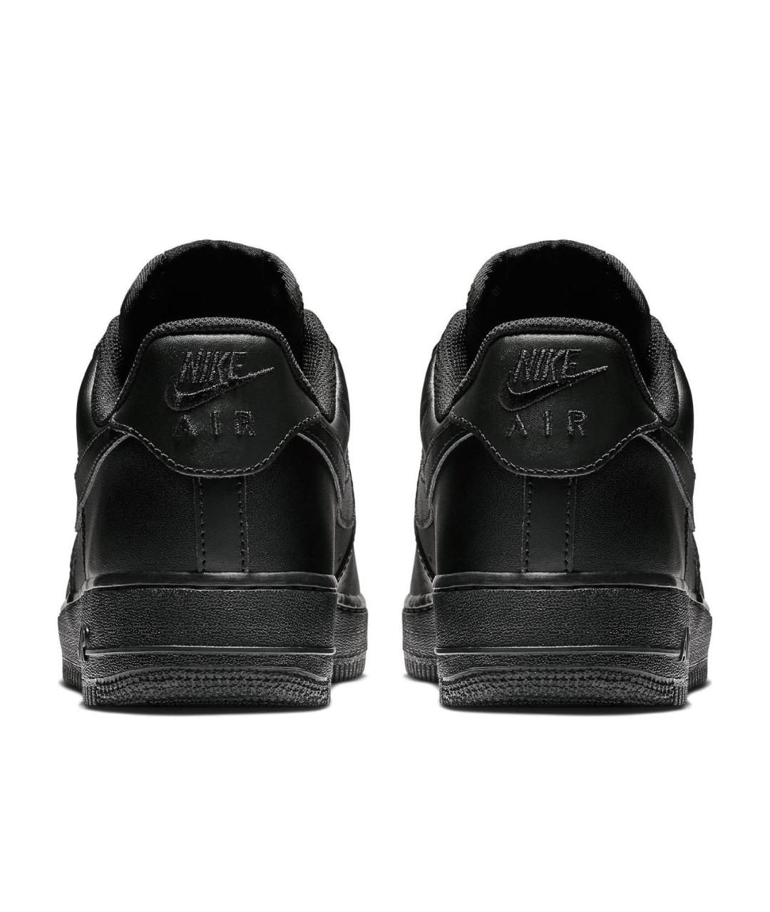 NIKE Черные кожаные низкие кроссовки / кеды, фото 3