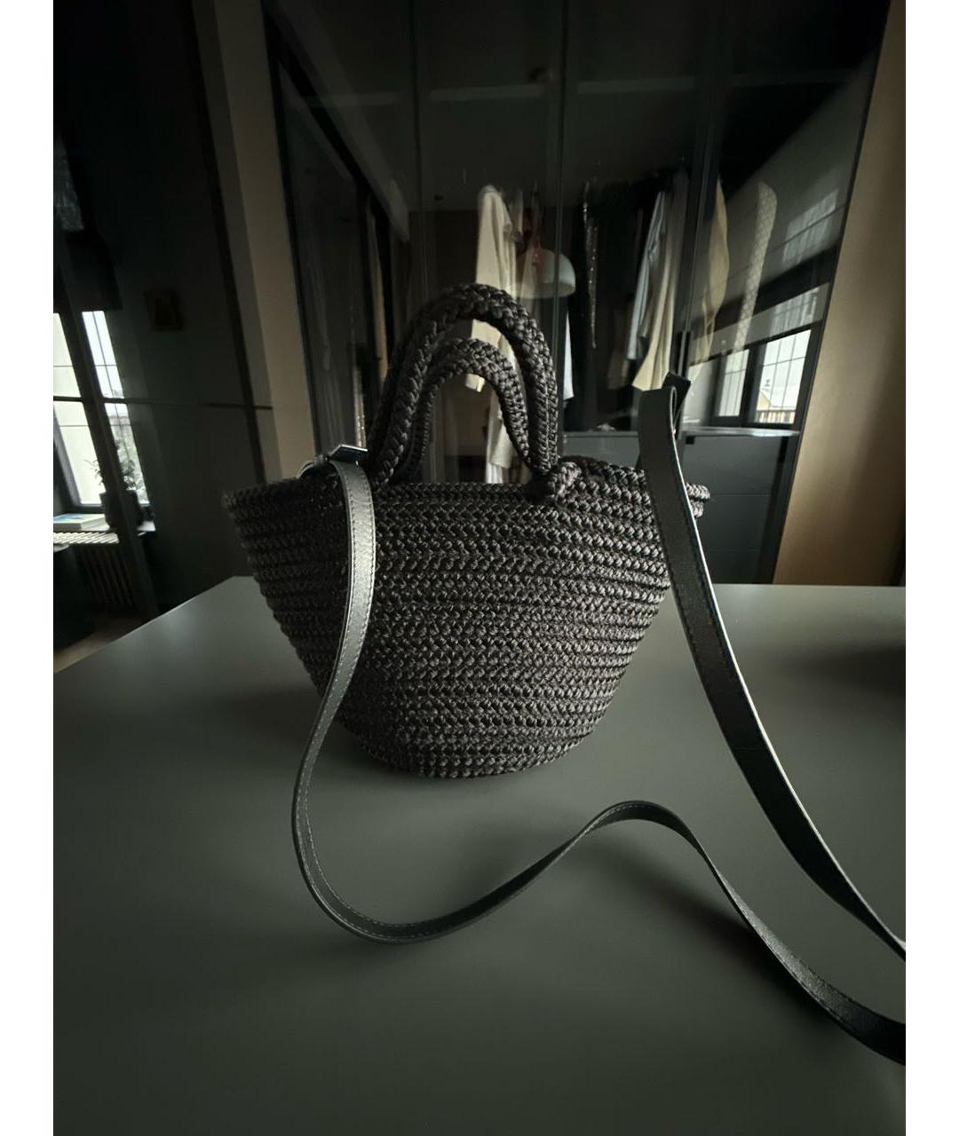 BALENCIAGA Черная пелетеная сумка с короткими ручками, фото 2