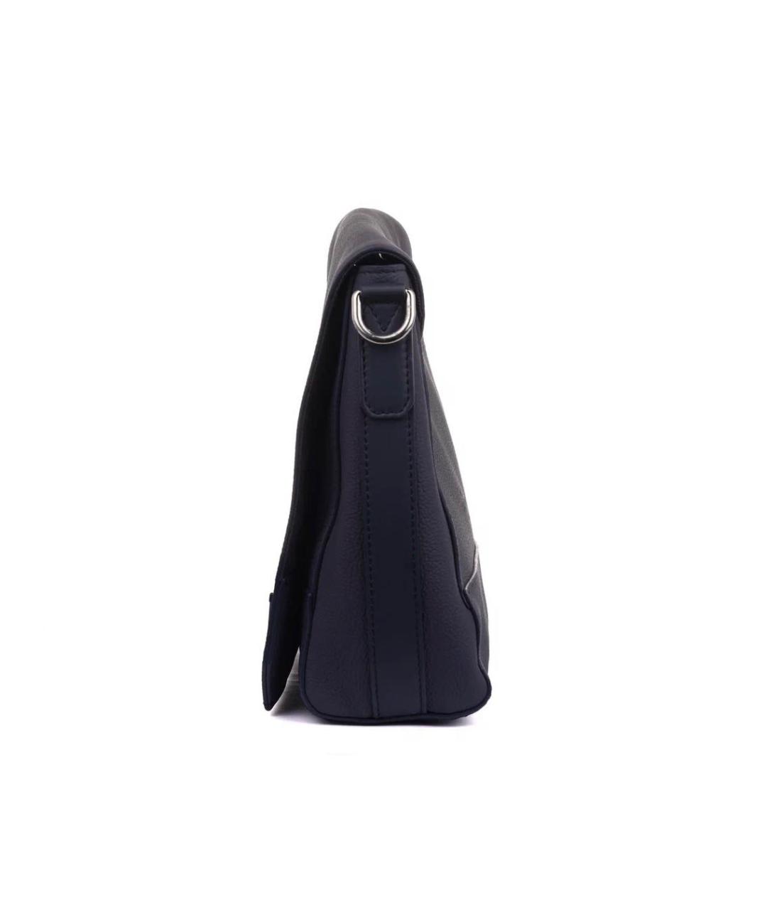 LOUIS VUITTON Темно-синяя кожаная сумка на плечо, фото 6