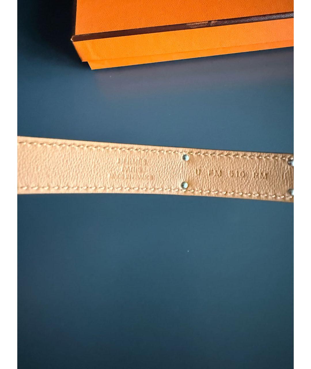 HERMES Черный кожаный ремень, фото 3