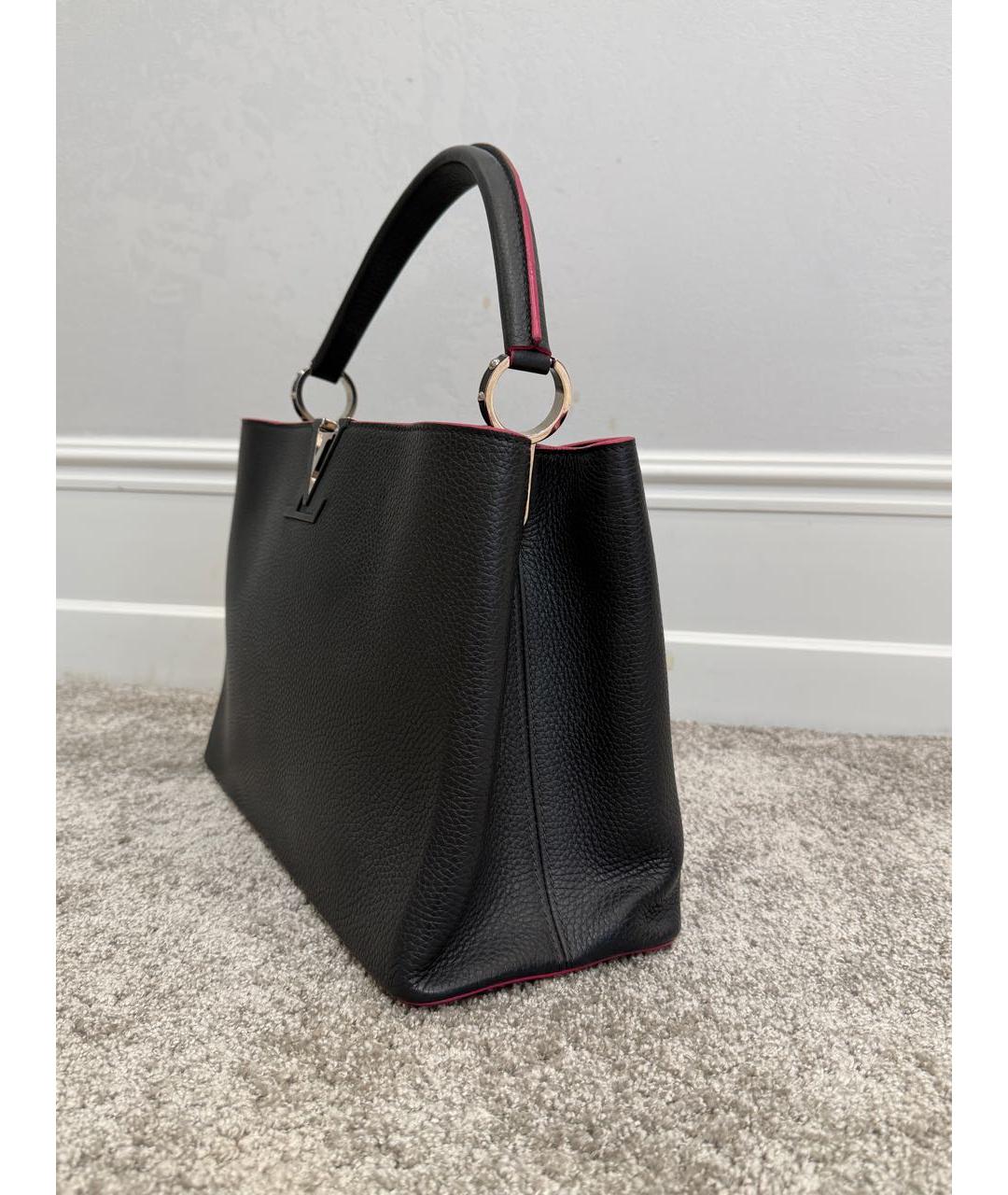 LOUIS VUITTON Синяя кожаная сумка с короткими ручками, фото 2