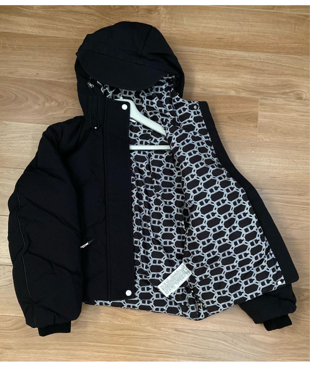 HERMES Черный полиамидовый пуховик, фото 4