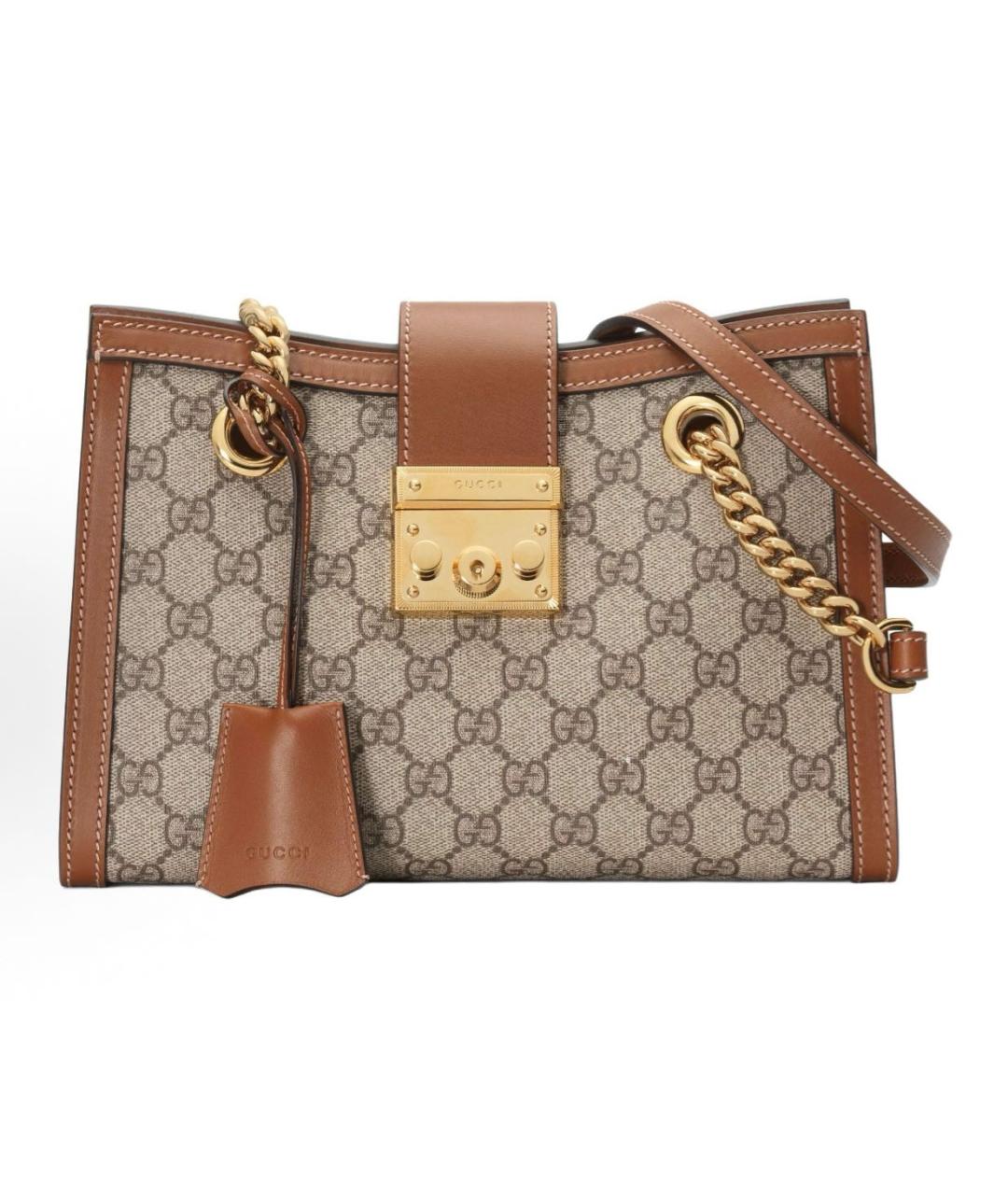 GUCCI Коричневая кожаная сумка через плечо, фото 7