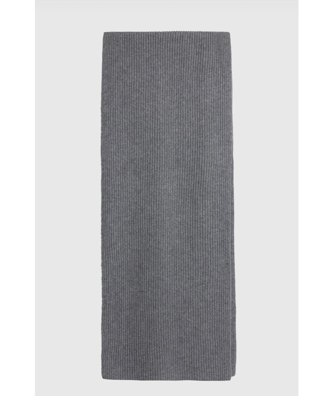 12 STOREEZ Серый шерстяной шарф, фото 5