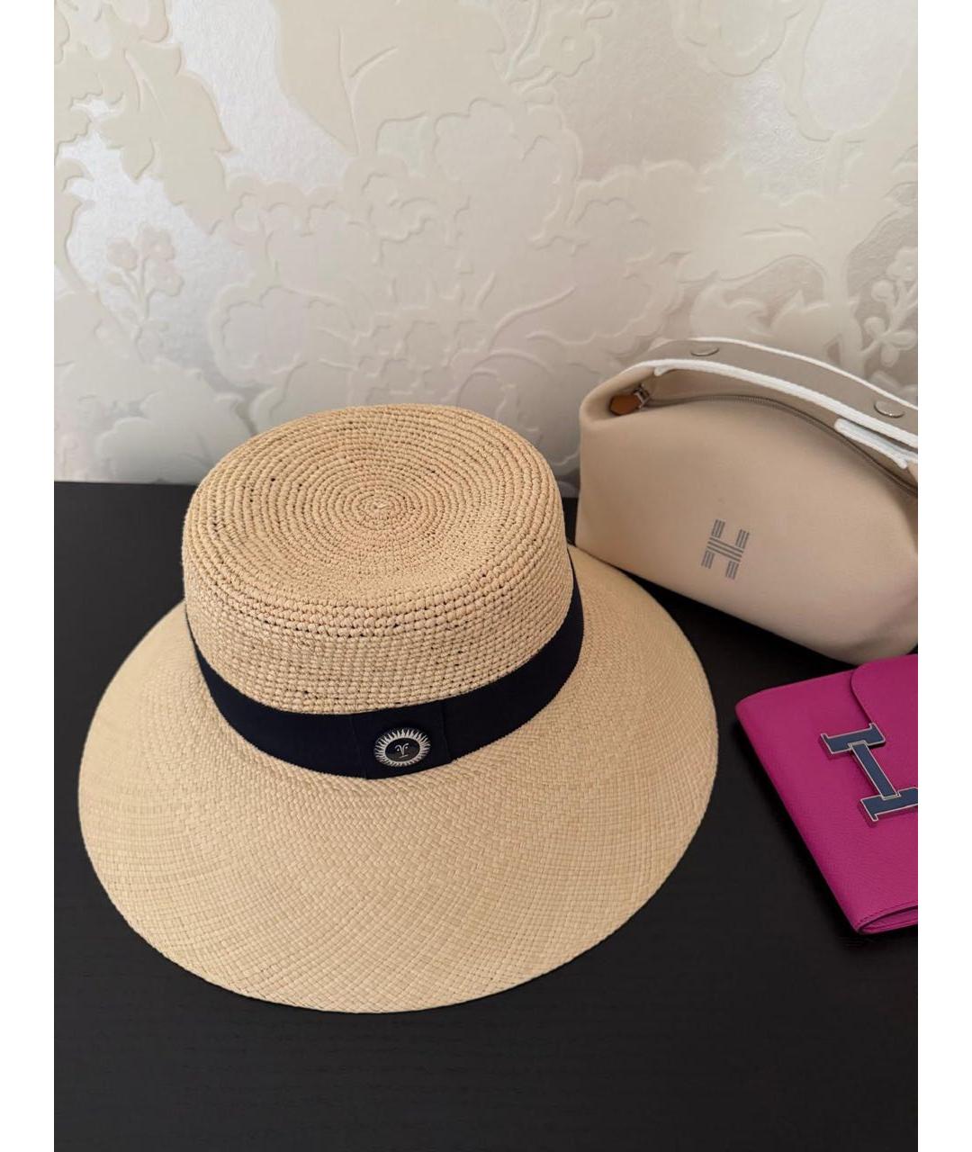 HERMES Бежевая соломенная шляпа, фото 2