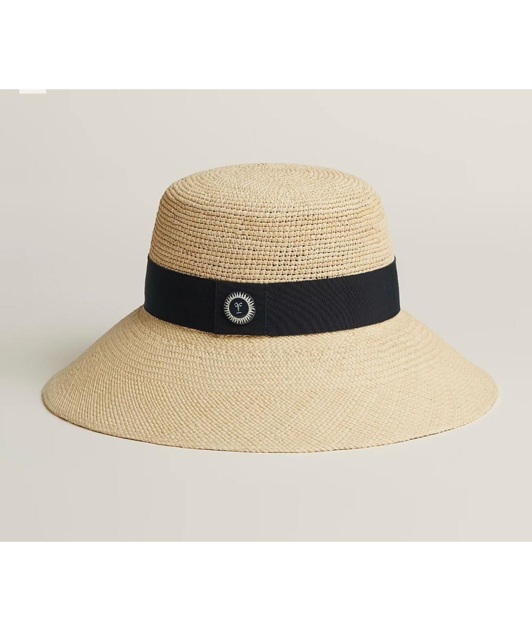 HERMES Бежевая соломенная шляпа, фото 6