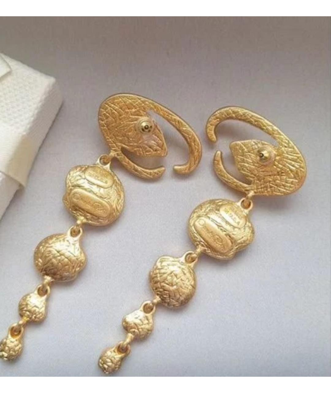 OSCAR DE LA RENTA Золотые позолоченные серьги, фото 5