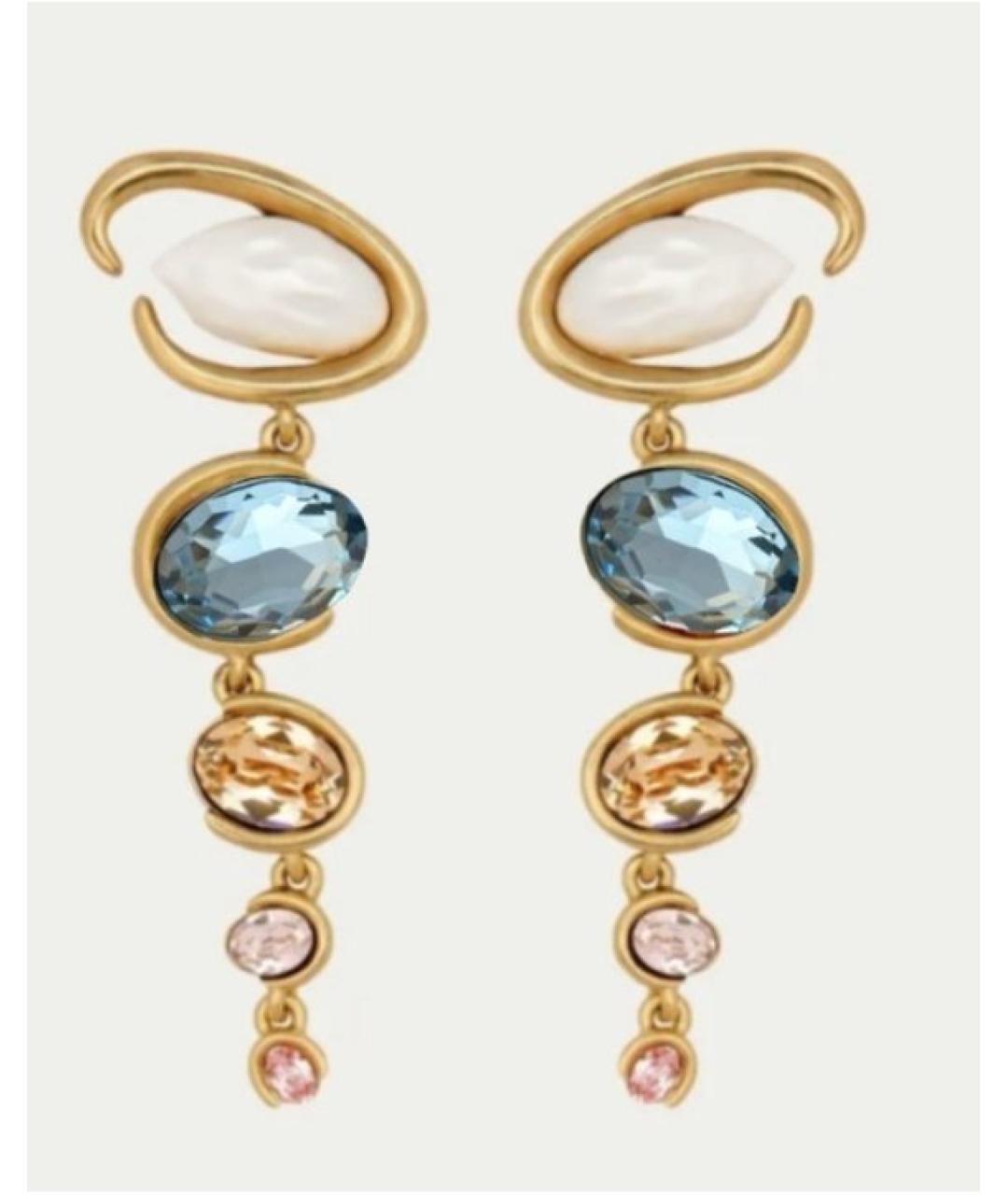 OSCAR DE LA RENTA Золотые позолоченные серьги, фото 6