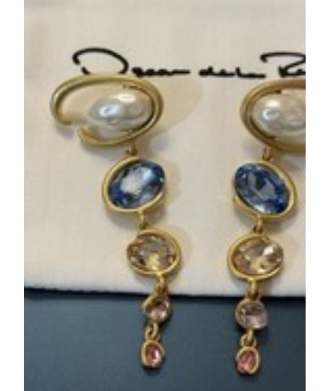 OSCAR DE LA RENTA Золотые позолоченные серьги, фото 2