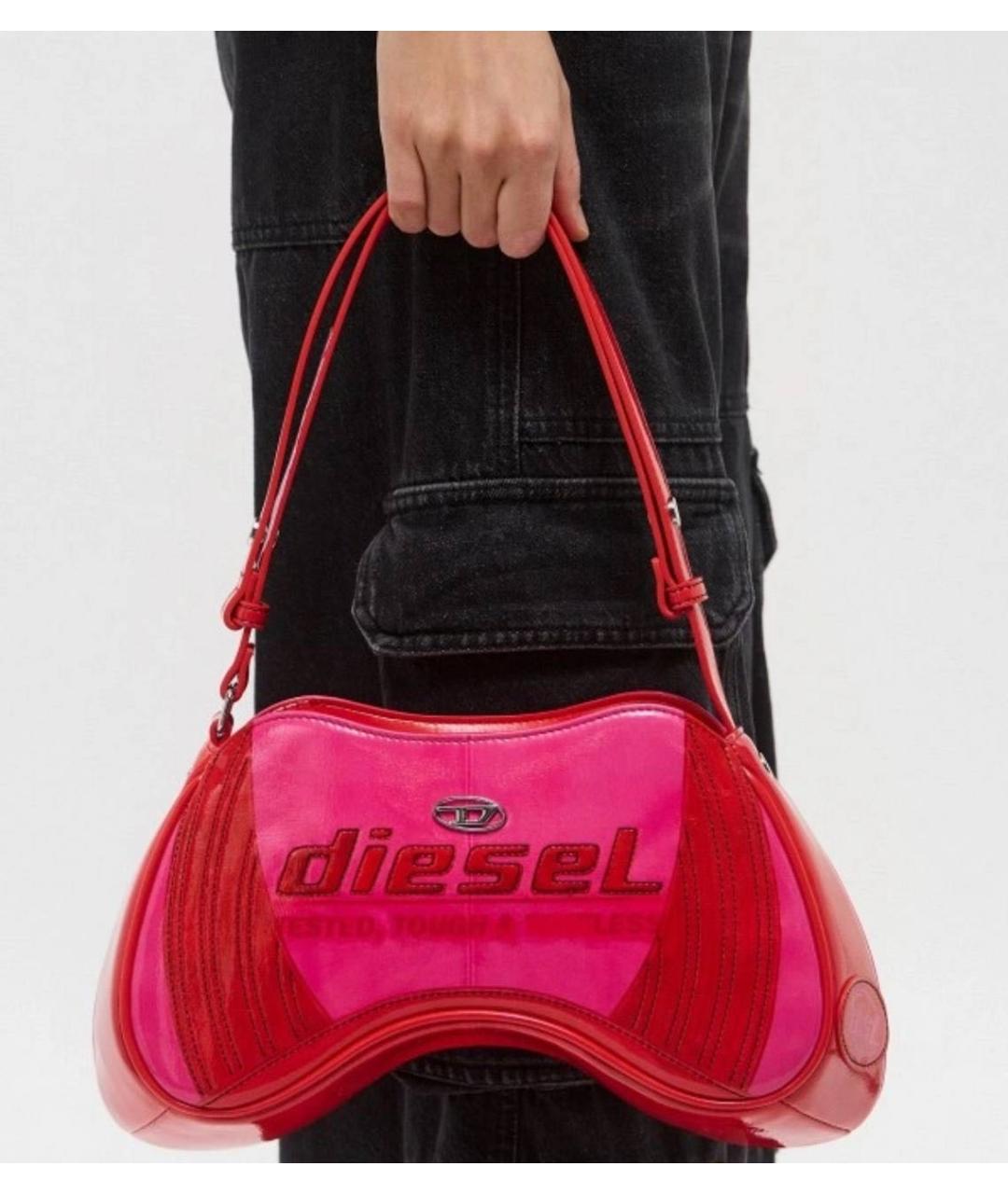 DIESEL Розовая сумка через плечо из искусственной кожи, фото 3