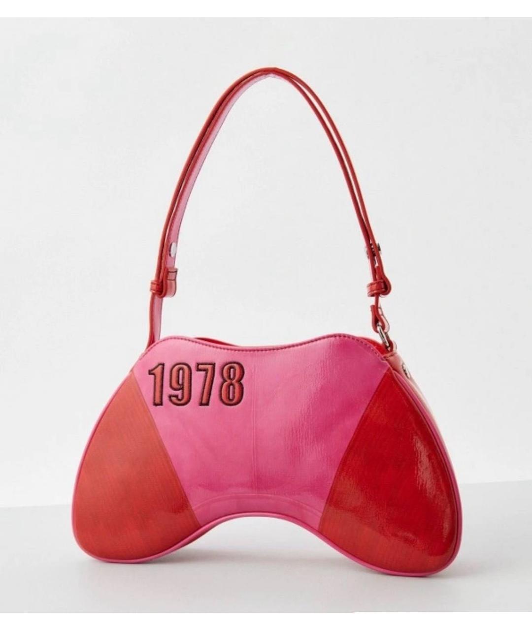 DIESEL Розовая сумка через плечо из искусственной кожи, фото 2