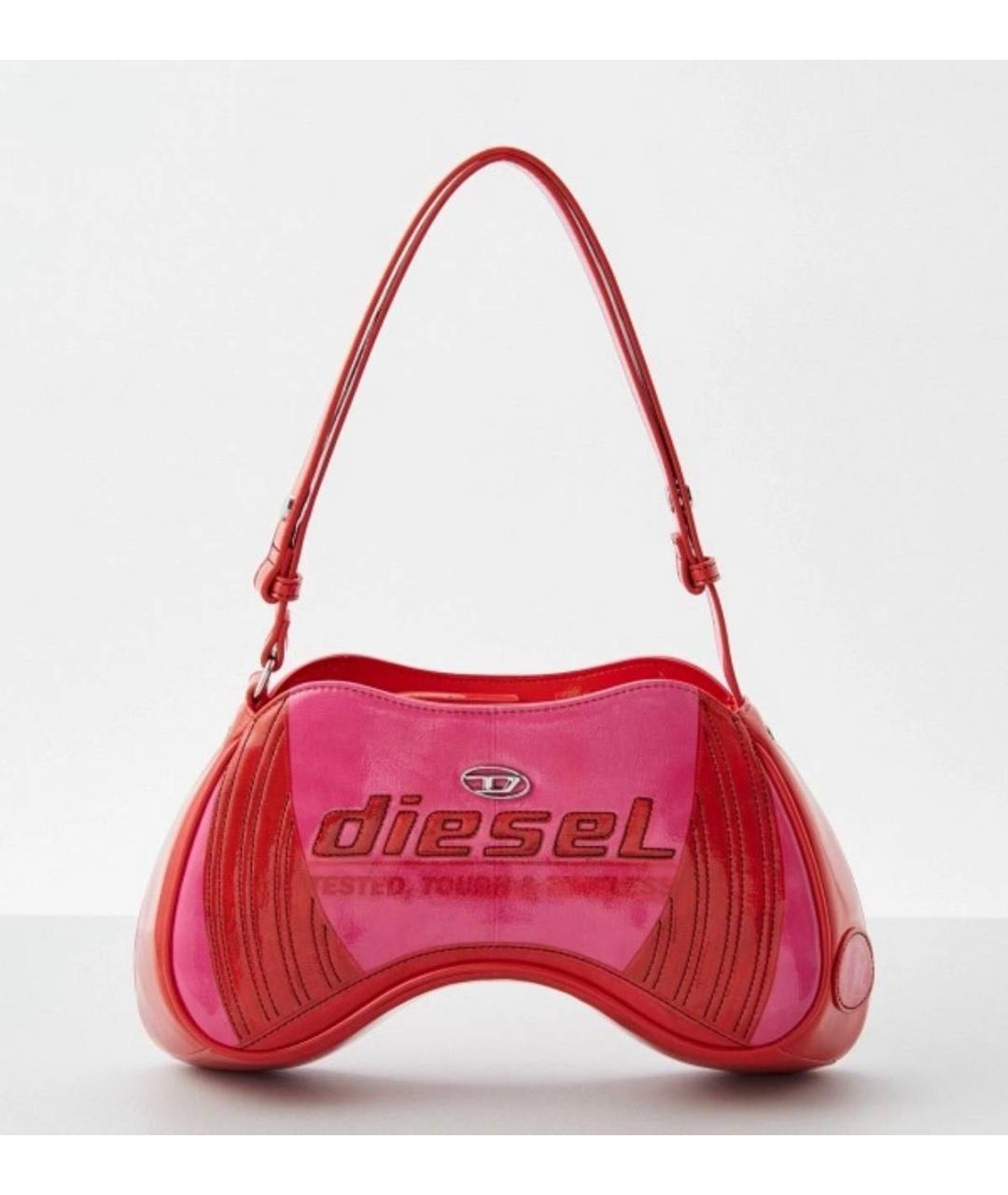 DIESEL Розовая сумка через плечо из искусственной кожи, фото 6