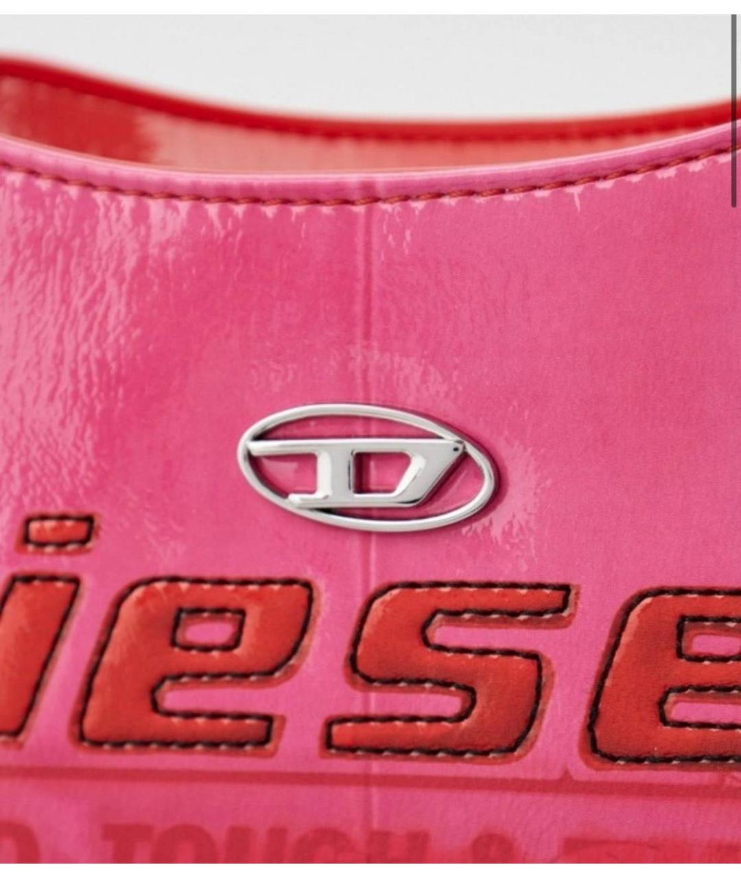DIESEL Розовая сумка через плечо из искусственной кожи, фото 4