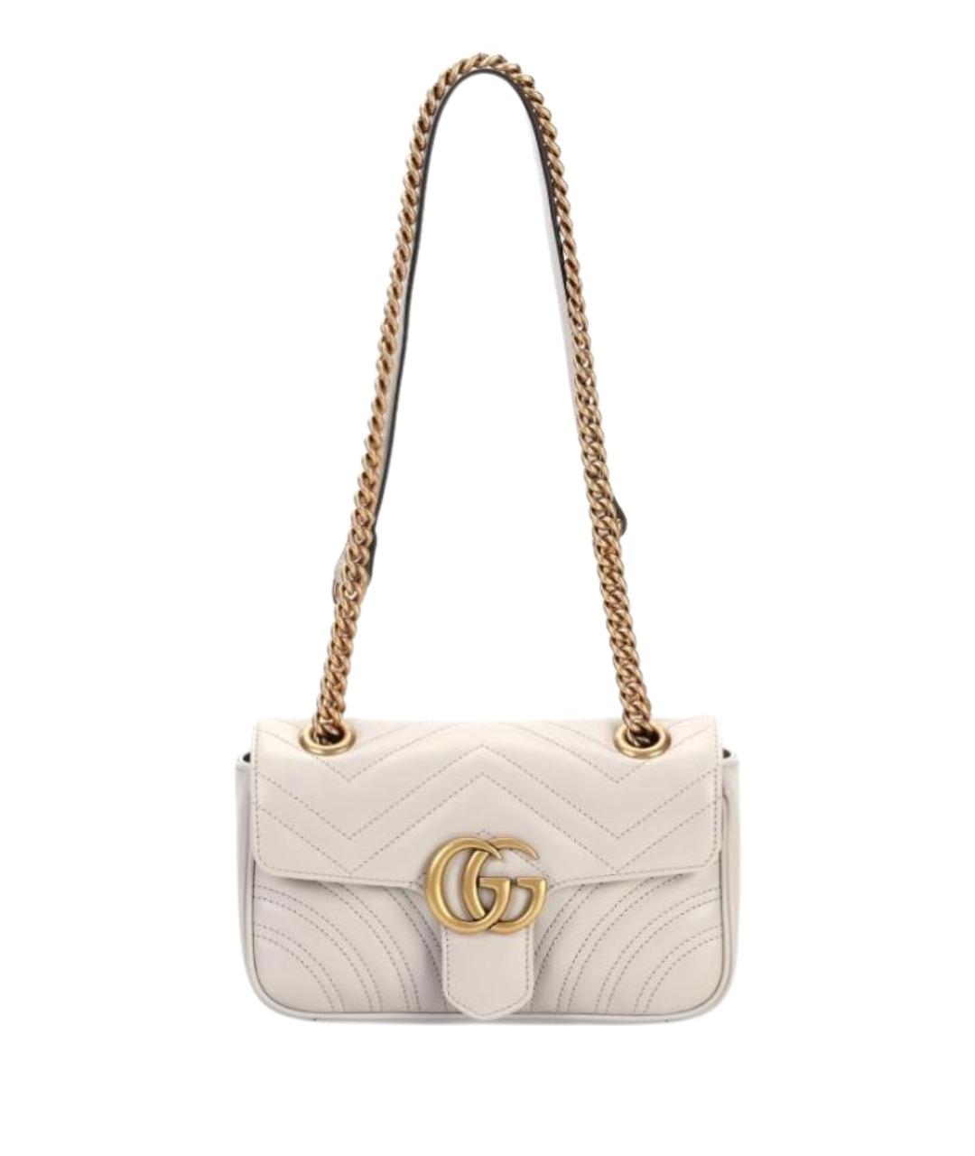 GUCCI Белая кожаная сумка через плечо, фото 1