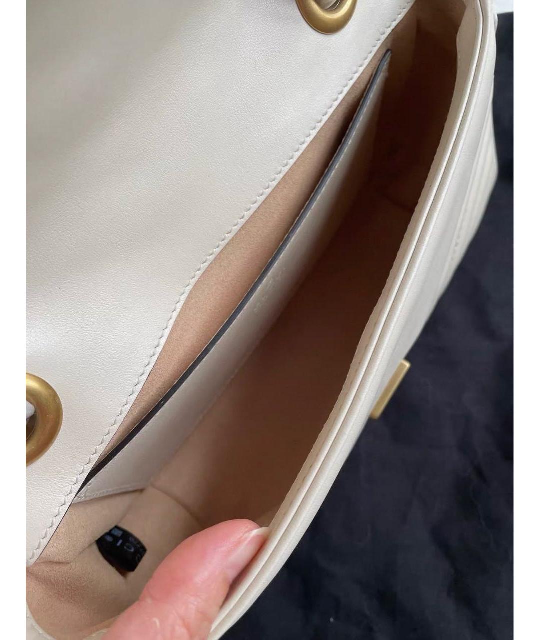 GUCCI Белая кожаная сумка через плечо, фото 4