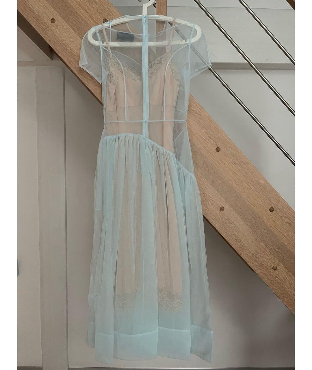 SIMONE ROCHA Голубое полиамидовое вечернее платье, фото 2