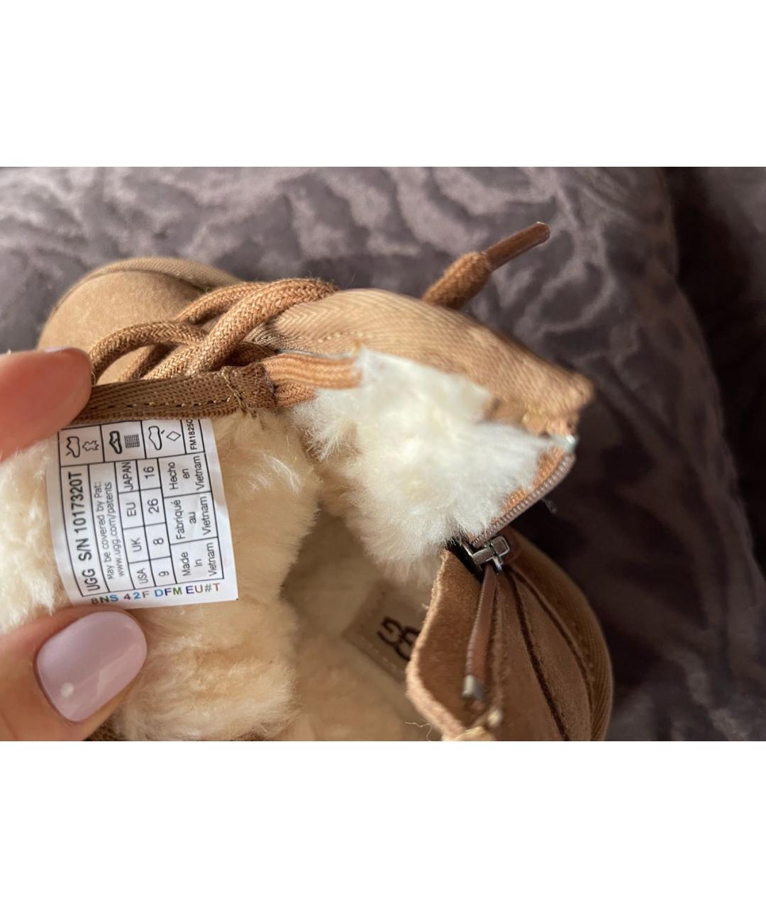 UGG AUSTRALIA Коричневые замшевые сапоги, фото 5