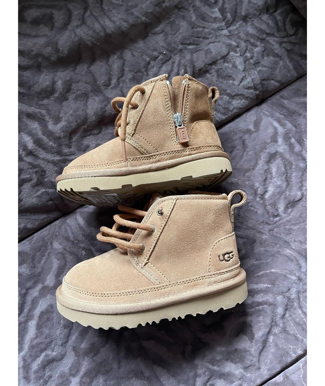 UGG AUSTRALIA Коричневые замшевые сапоги, фото 9