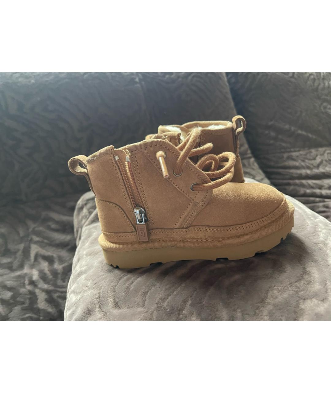 UGG AUSTRALIA Коричневые замшевые сапоги, фото 7