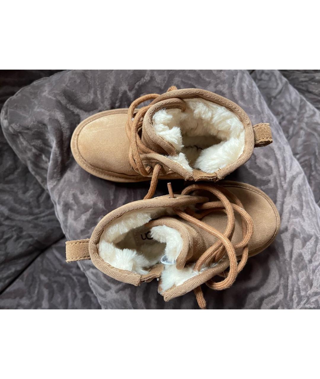 UGG AUSTRALIA Коричневые замшевые сапоги, фото 4