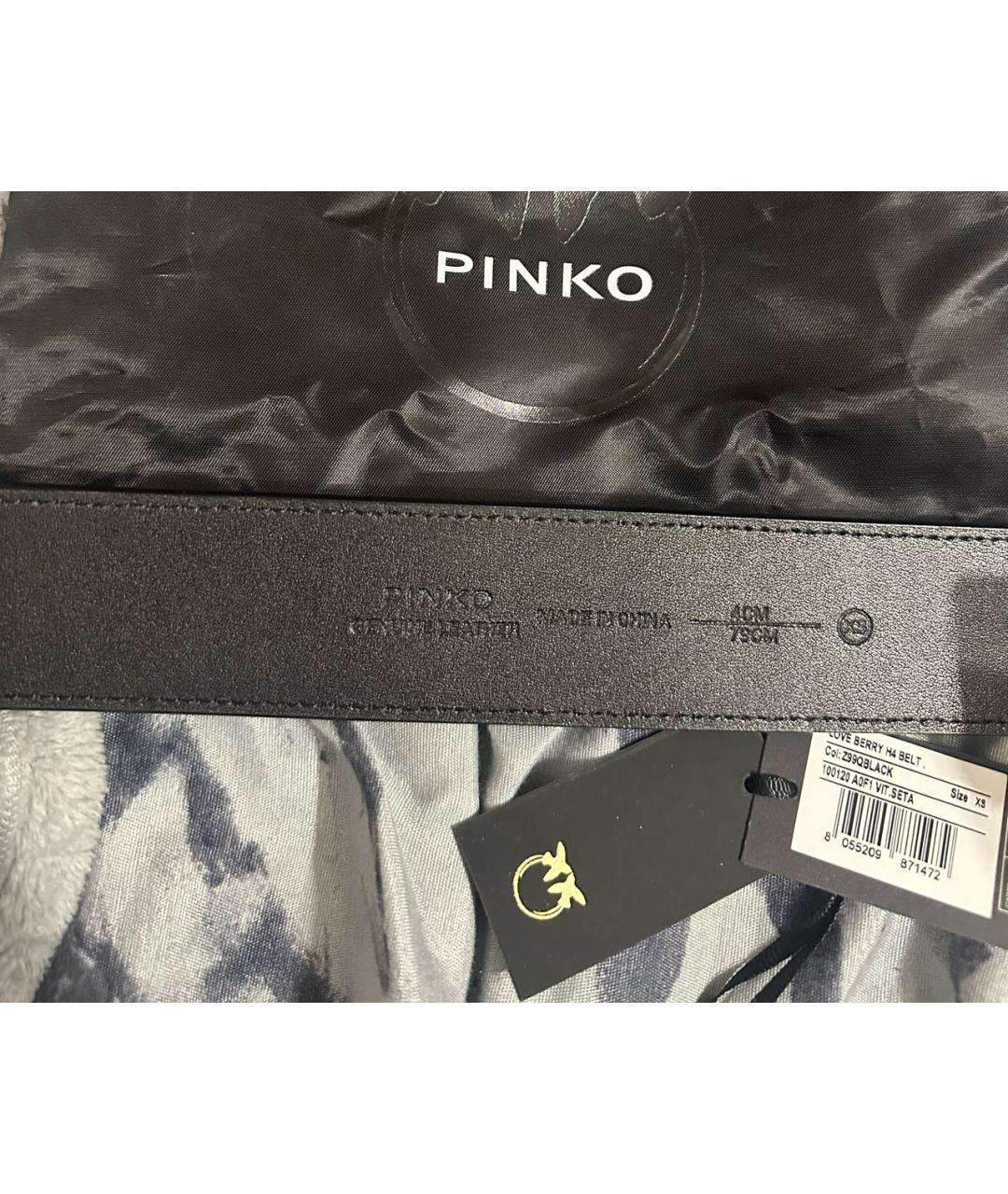 PINKO Черный кожаный ремень, фото 3