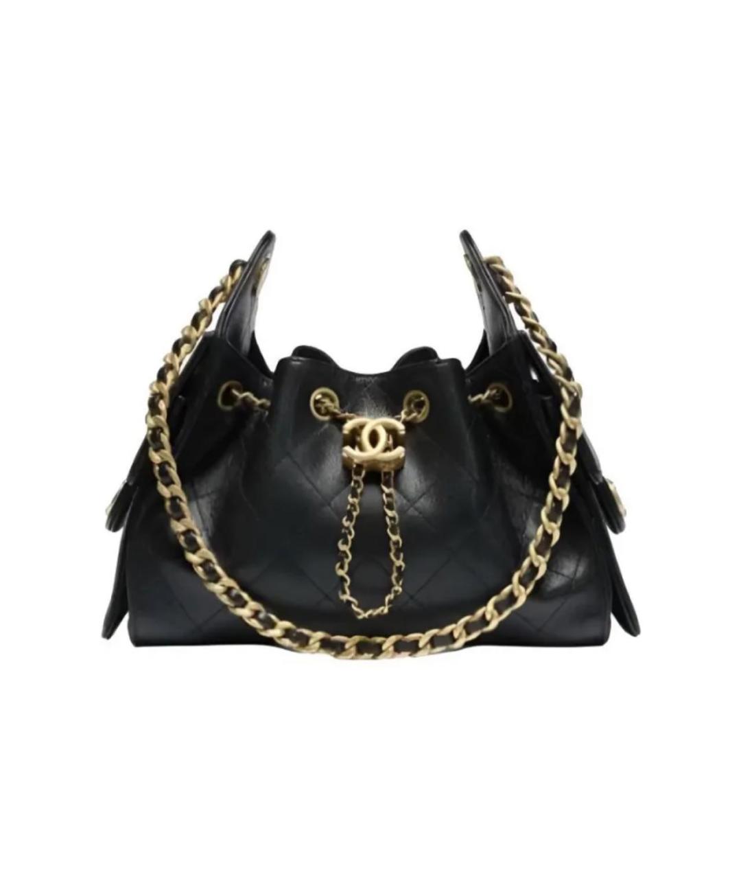 CHANEL Черная кожаная сумка через плечо, фото 1