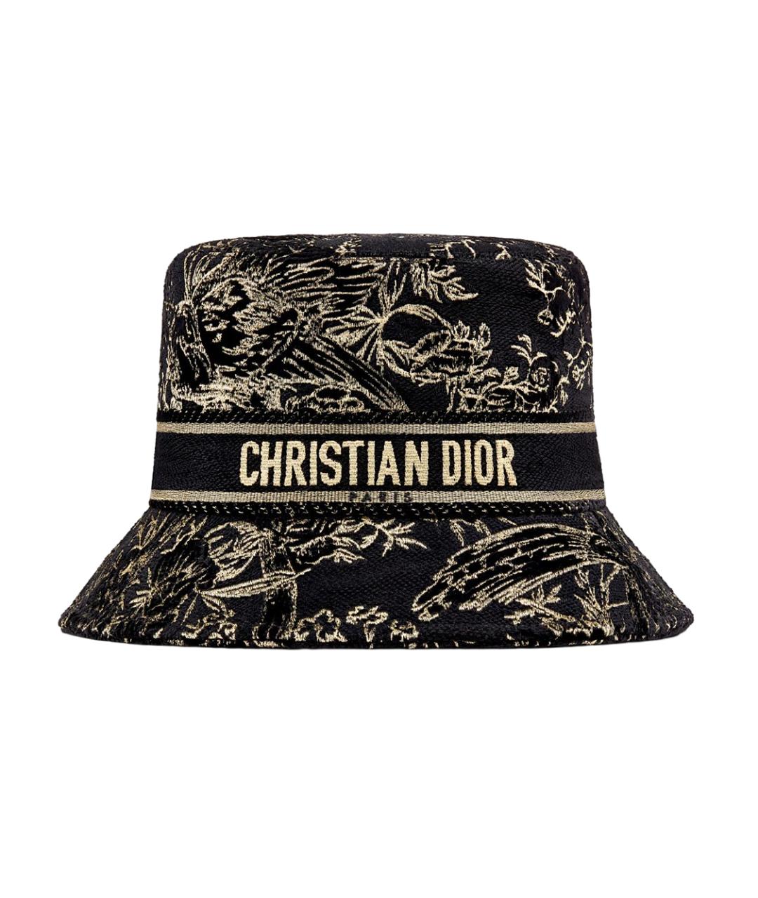 CHRISTIAN DIOR Черная хлопковая панама, фото 1