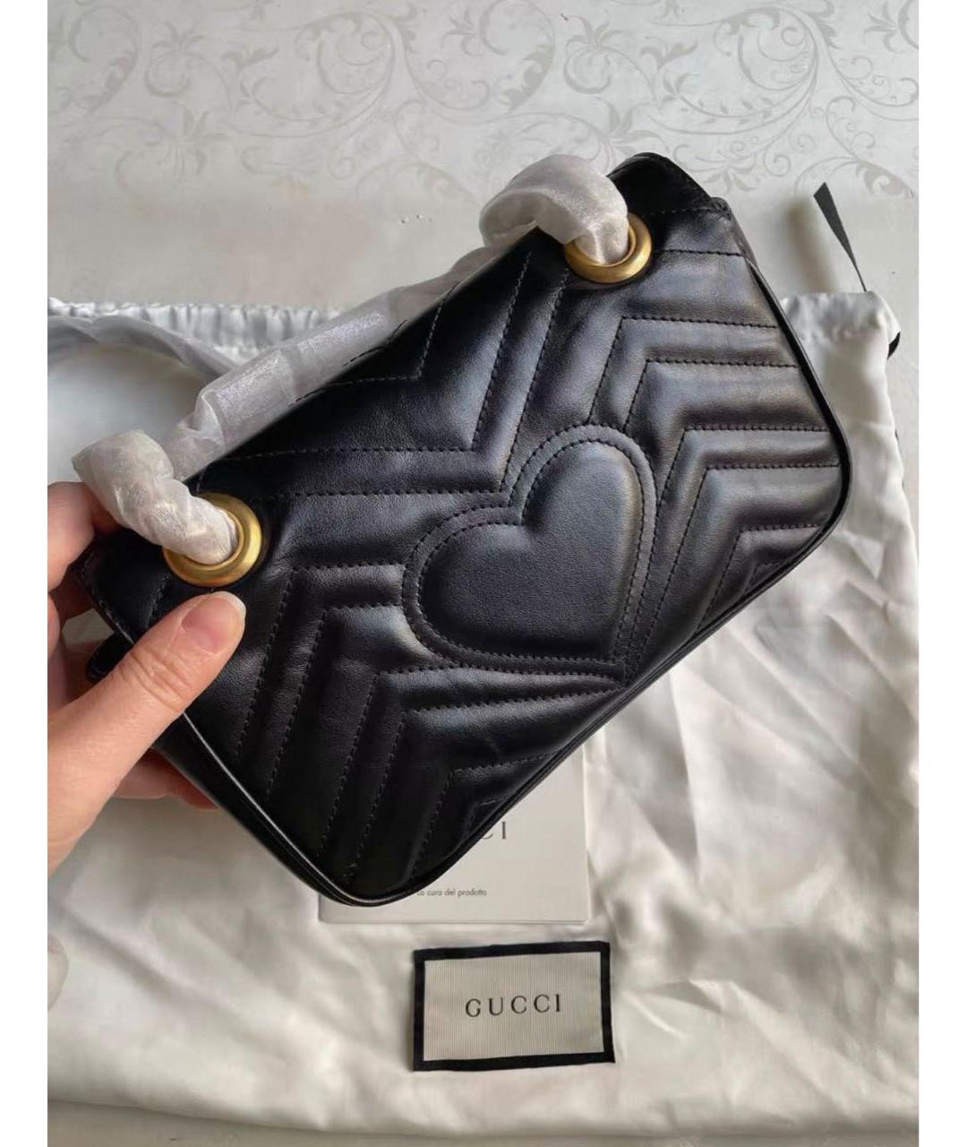 GUCCI Черная кожаная сумка через плечо, фото 3