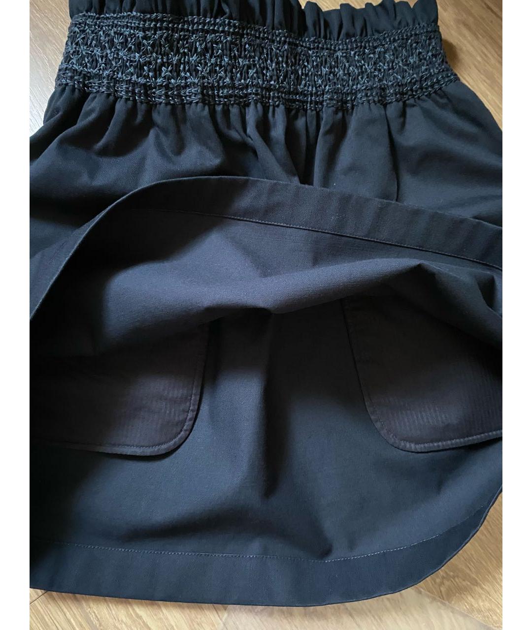 HERMES Темно-синяя хлопковая юбка мини, фото 6