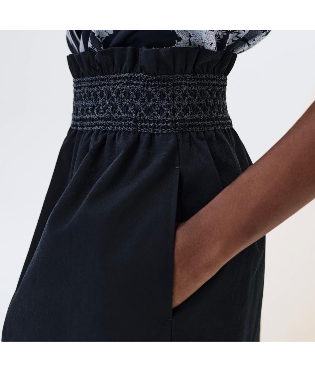 HERMES Темно-синяя хлопковая юбка мини, фото 7