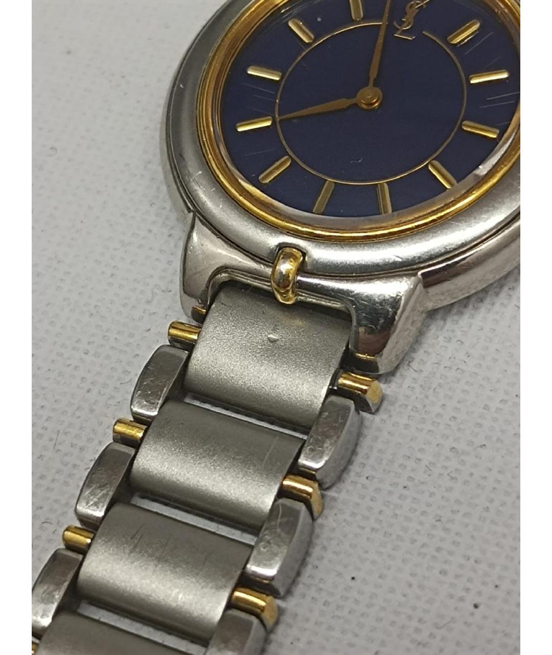 SAINT LAURENT Серебряные металлические часы, фото 9