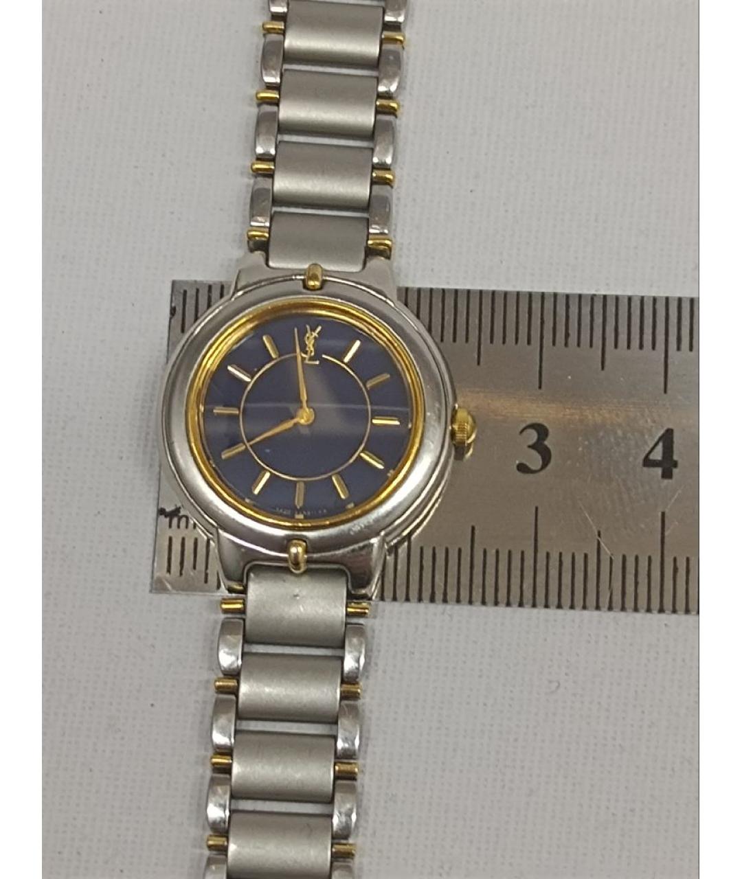 SAINT LAURENT Серебряные металлические часы, фото 8