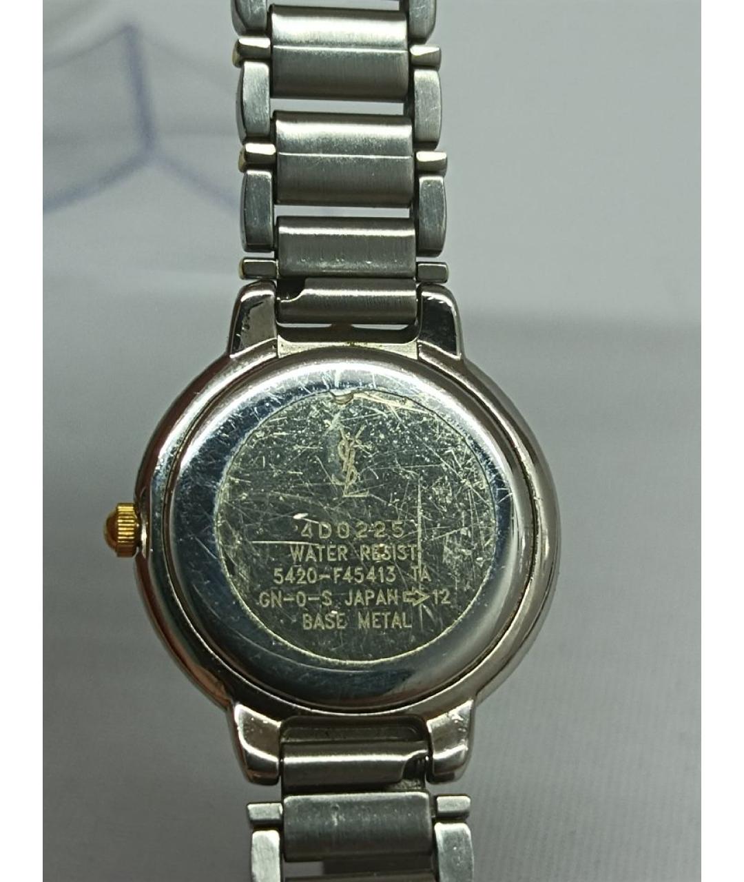 SAINT LAURENT Серебряные металлические часы, фото 7