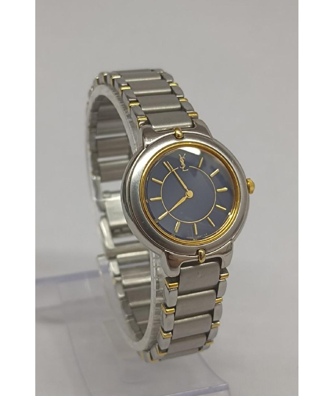 SAINT LAURENT Серебряные металлические часы, фото 10