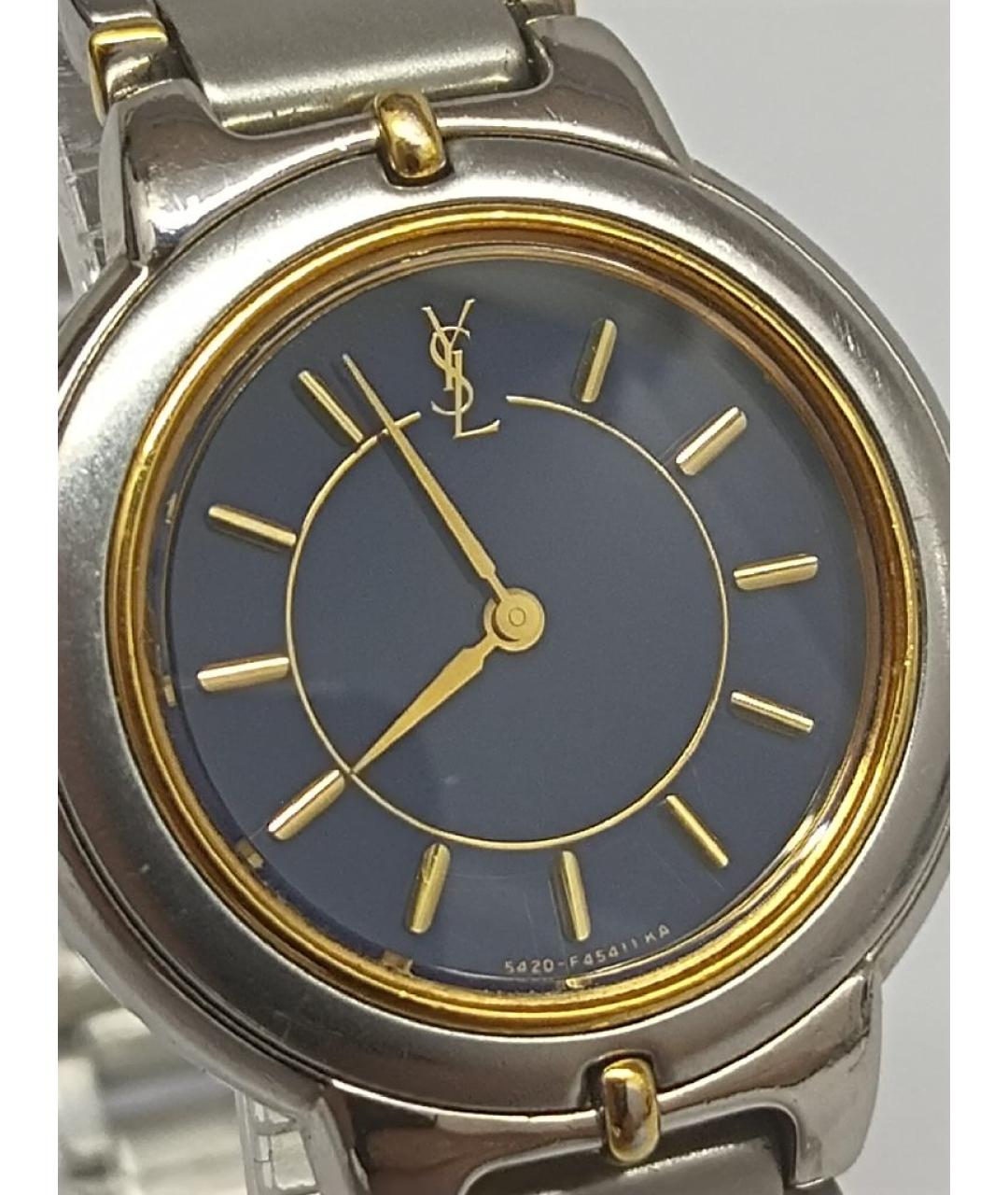 SAINT LAURENT Серебряные металлические часы, фото 4