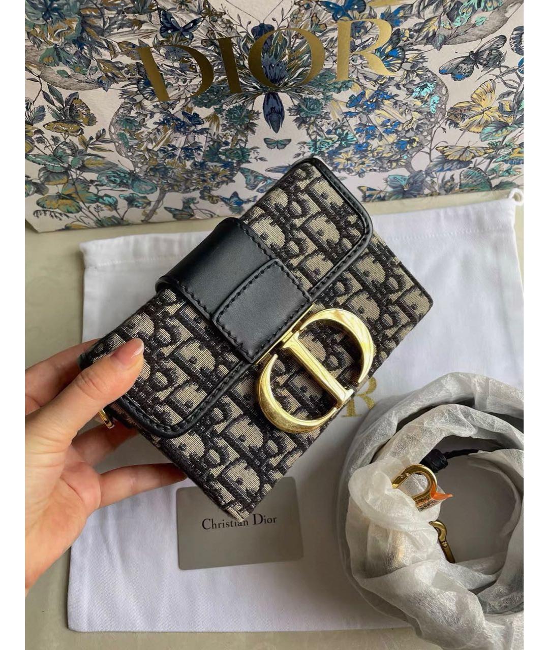 CHRISTIAN DIOR Синяя жаккардовая поясная сумка, фото 2