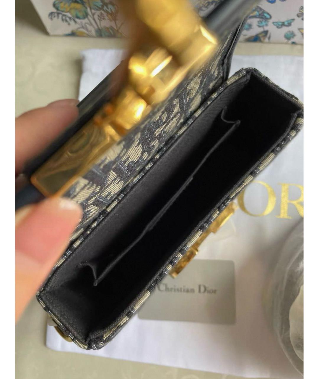 CHRISTIAN DIOR Синяя жаккардовая поясная сумка, фото 5