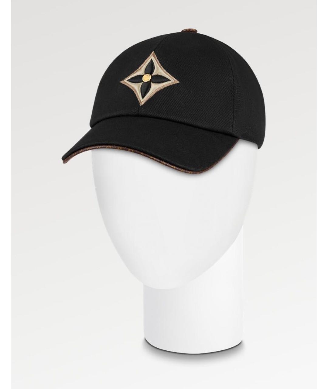 LOUIS VUITTON Черная хлопковая кепка, фото 3