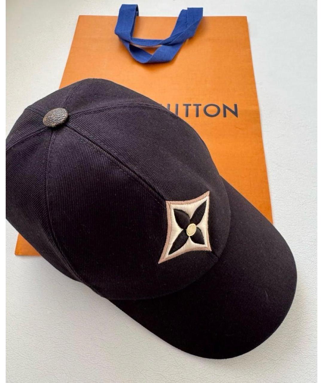 LOUIS VUITTON Черная хлопковая кепка, фото 6