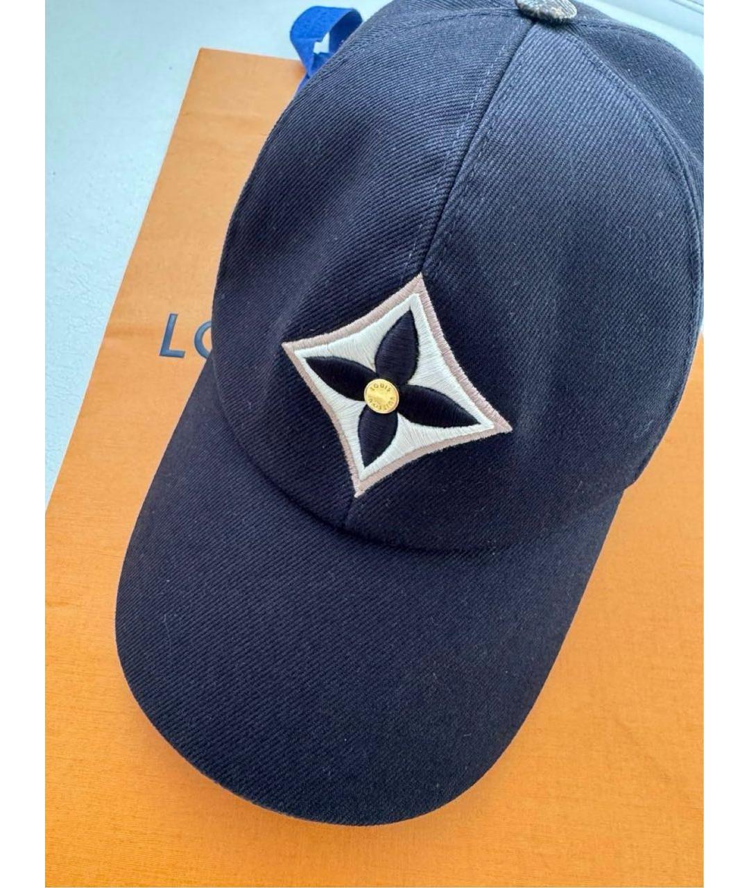 LOUIS VUITTON Черная хлопковая кепка, фото 7