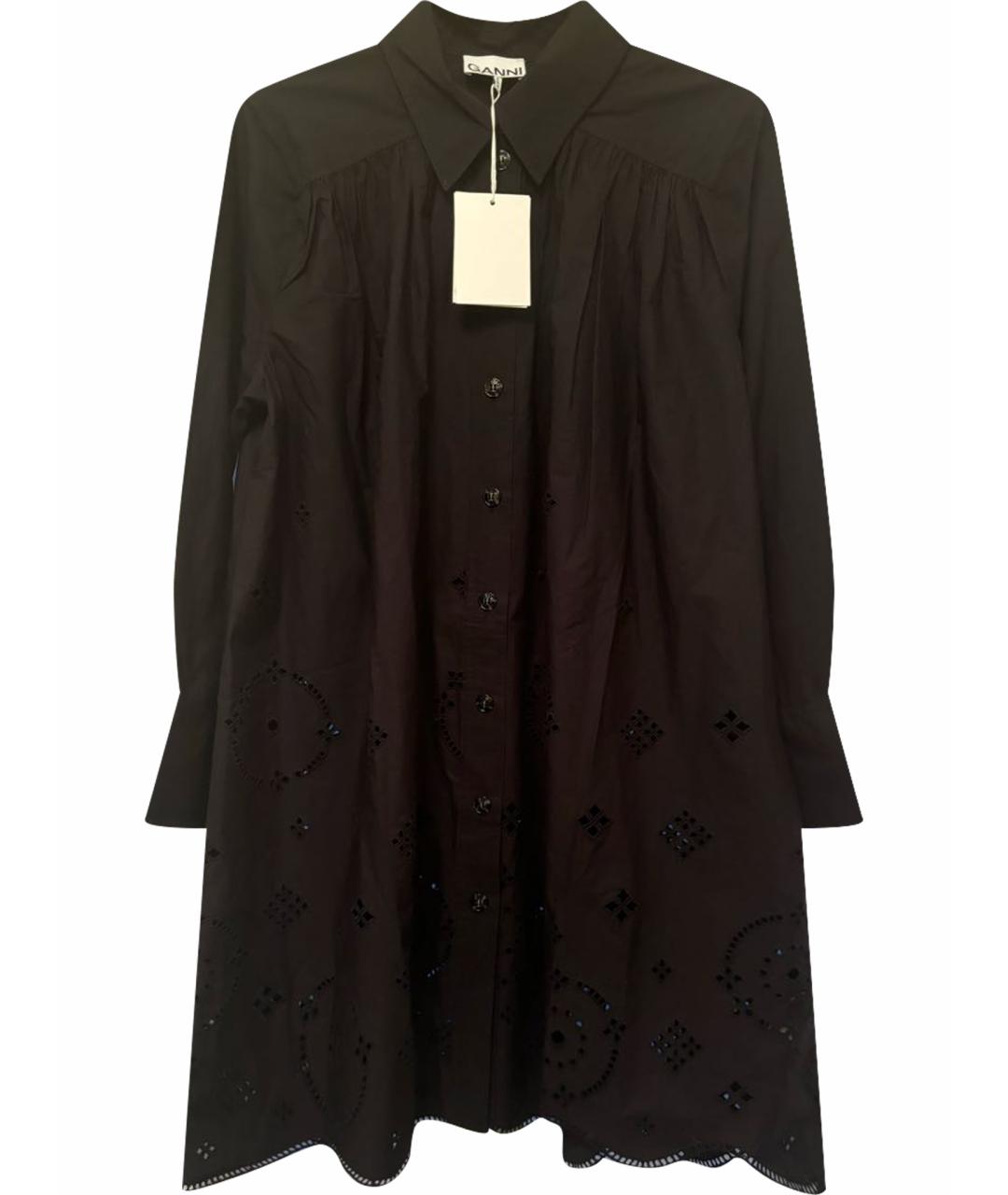 GANNI Черная хлопковая блузы, фото 1