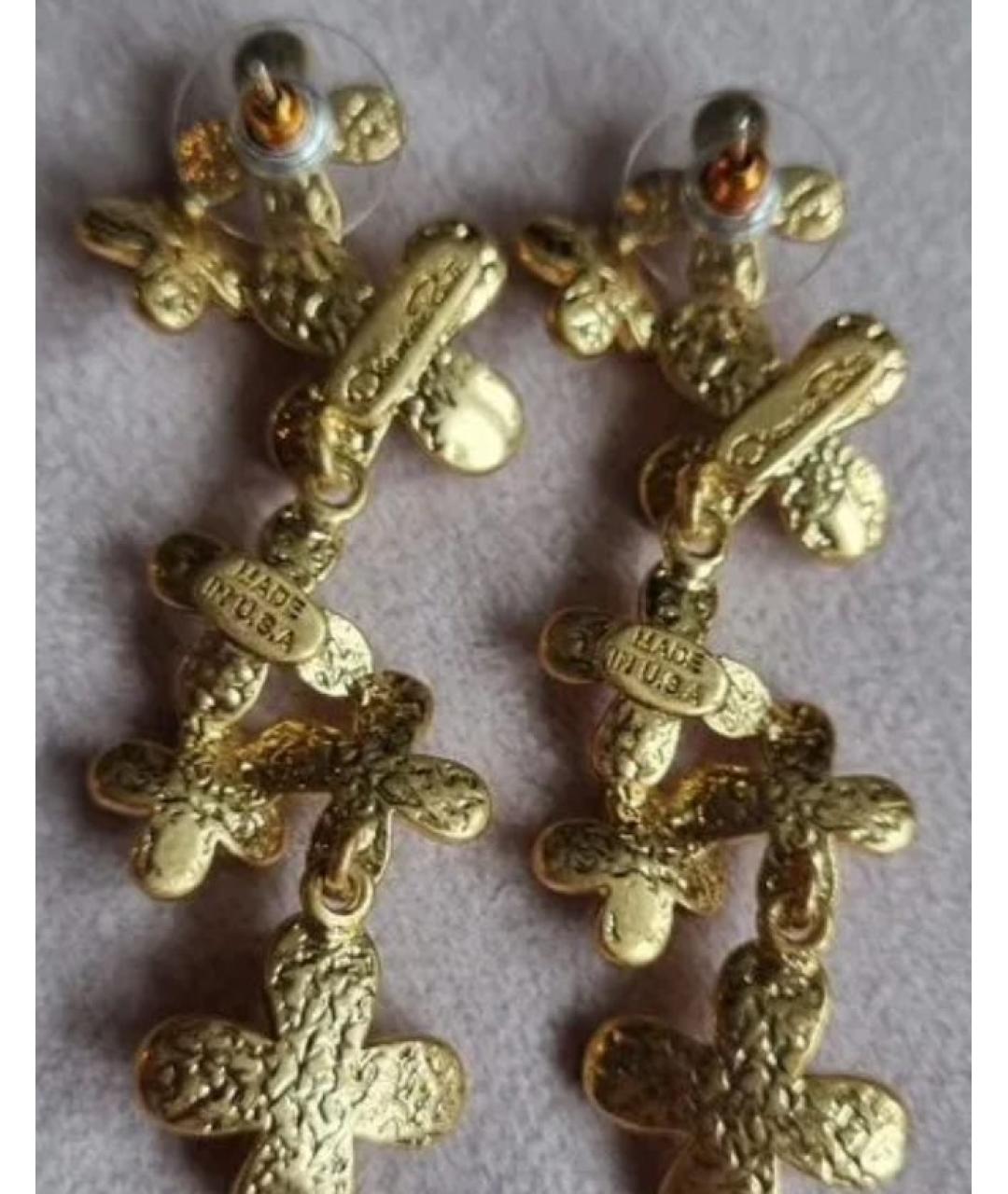 OSCAR DE LA RENTA Золотые позолоченные серьги, фото 6