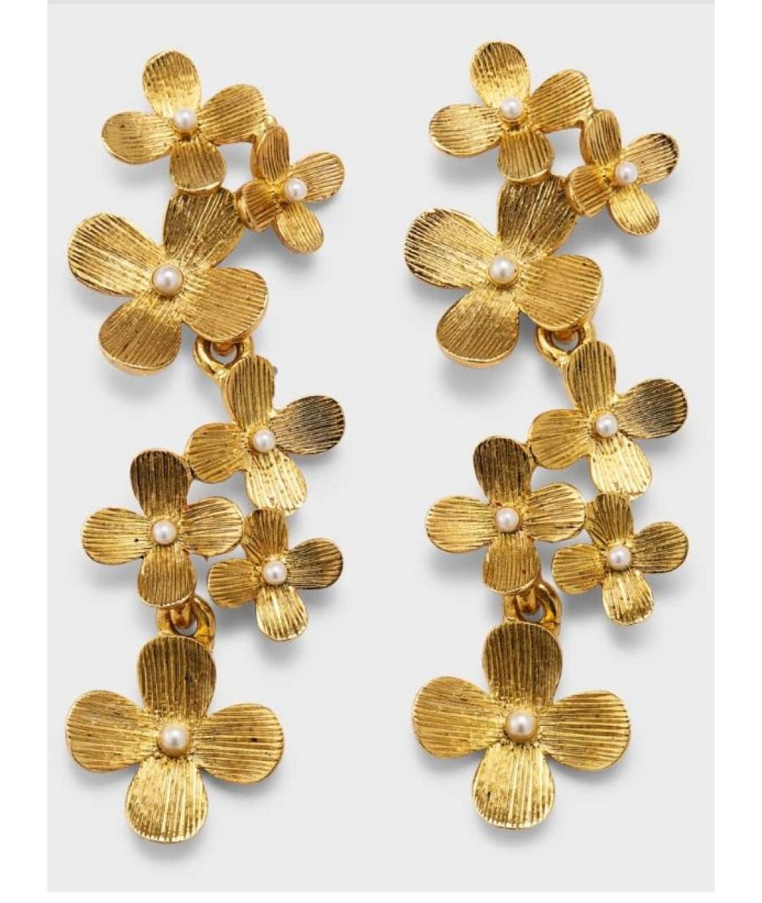 OSCAR DE LA RENTA Золотые позолоченные серьги, фото 8