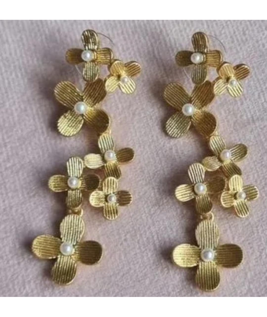 OSCAR DE LA RENTA Золотые позолоченные серьги, фото 5