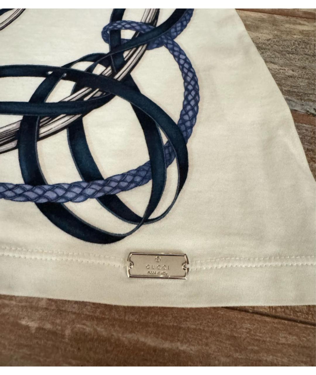 GUCCI Белая хлопковая майка, фото 4