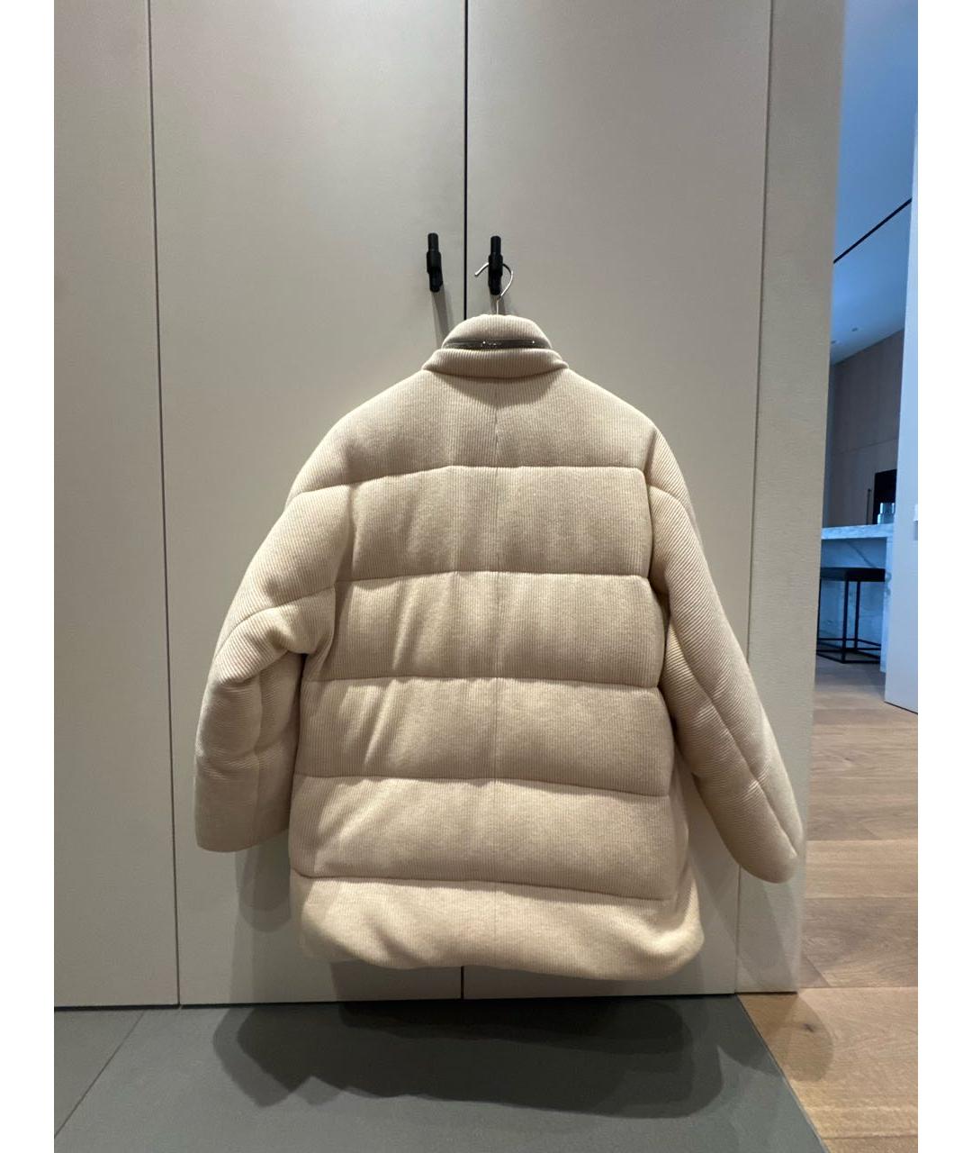 BRUNELLO CUCINELLI Бежевый кашемировый пуховик, фото 2