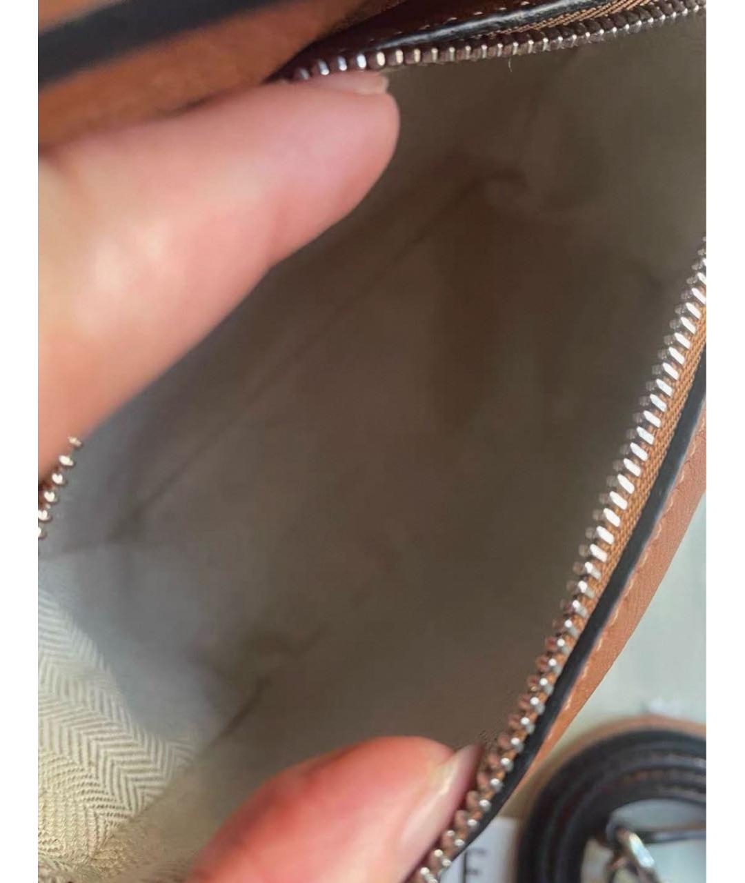 LOEWE Коричневая кожаная сумка с короткими ручками, фото 6
