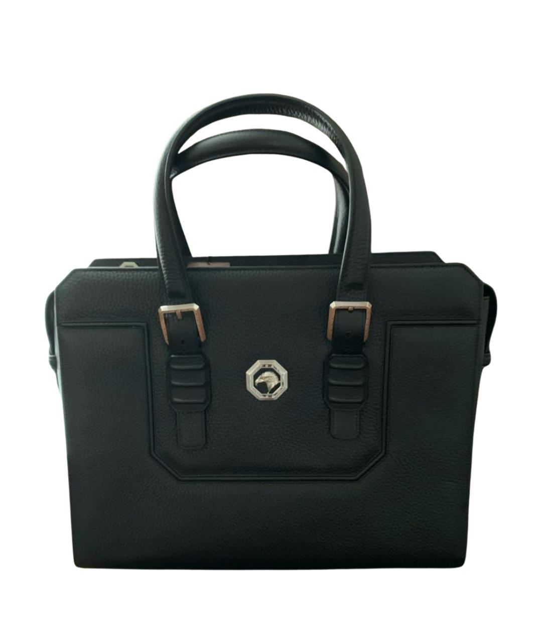 STEFANO RICCI Черный кожаный портфель, фото 1